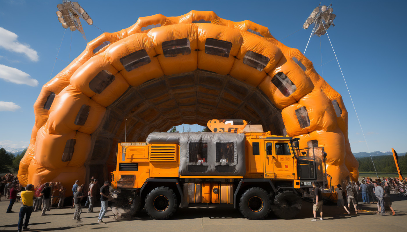 Les défis logistiques de l'installation de grandes structures gonflables pour les événements.